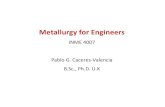 Metallurgy for Engineers · 2008. 1. 11. · GENERAL INFORMATION Course Number INME 4007 Course Title Metallurgy for Engineers Credit Hours 3 (Lecture: 2hours; Lab.: 2h per week)