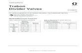 Trabon Divider Valves...adequate lubrication. Proper prefilling of lubrication system ensures that lubricant is immediately avail-able to every lube point during machine startup, protecting