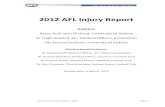 2012 AFL Injury Report Tenant/AFL/Files...The 2012 AFL Injury Report is a landmark study, marking 21 years of recording of injury data by the AFL: There was 100% participation in the