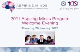 2021 Aspiring Minds Program - Welcome Evening · 2021 Aspiring Minds Program Welcome Evening Thursday 28 January 2021. Tonight’s Program 1. Learn about Brisbane State High School