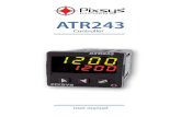 ATR243 - Pixsys · 2020. 8. 21. · ATR243-21ABC-T 2 relays 5 A + 1 Ssr/V/mA + RS485 + current transformer* ATR243-31ABC 3 relays 5 A + 1 Ssr/V/mA + current transformer* * Models