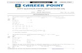 KVPY QUESTION PAPER-2018 (STREAM SA) - Career Point · 2019. 11. 9. · CAREER POINT Ltd., CP Tower, IPIA, Road No.1, Kota (Raj.), Ph: 0744-6630500 1 CLASS XI (STREAM SA) KVPY EXAMINATION