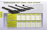 GSA/GSMSERIES GUIDED SCREW ACTUATOR · 2012. 11. 8. · gsa/gsm gsa/gsm series guided screw actuatorseries guided screw actuator For Sales and Support, Contact Walker EMD Toll-free: