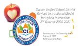 Tucson Unified School District Revised Instructional Model ......2020/10/06  · Tucson Unified School District Revised Instructional Model for Hybrid Instruction: 2nd Quarter 2020-2021