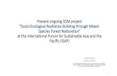Present ongoing SDM project Socio-Ecological Resilience Building … · 2020. 11. 13. · Present ongoing SDM project “Socio-Ecological Resilience Building through Mixed-Species
