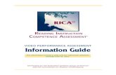 RICA Video Performance Assessment Information Guide · RICA®. R. eading. i. nstRuction. c. ompetence. a. ssessment ® VIDEO PERFORMANCE ASSESSMENT. Information Guide. This information