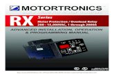 Motortronics RX Series Motor Protection Relay Manual...RX Series Digital Solid State protection Relays 5 - 2000A 1 Chapter 1 - Introduction 1.1 General Description The RX Series is