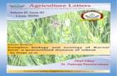 Agriculture Letters · 2020. 12. 2. · Agriculture Letters A monthly peer reviewed newsletter for agriculture and allied sciences Chief Editor Dr. Padmaja Pancharatnam Subscribe