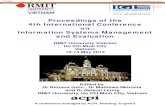 Proceedings of the 4th I t ti l 4th International Cf Conference on … · 2020. 7. 12. · Proceedings of the 4th I t ti l 4th International Cf Conference on Information Systems Management