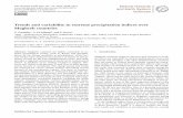 Trends and variability in extreme precipitation indices over … · 2020. 7. 15. · trends in precipitation during the last 50yr, with a focus on extreme dry and wet events, in long