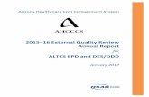 AHCCCS AZ2015-16 ALTCS AnnRpt F1...2015–16 External Quality Review Annual Report for ALTCS EPD and DES/DDD January 2017 2015–2016 Annual Report for ALTCS EPD and DES/DDD Page i