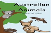 Australian Animals Printable Pack · 3 Part Cards - Split © Simple Living. Creative Learning bandicoot brown snake possum dingo kangaroo echidna koala frilled-neck lizard platypus