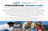 PROGRAM WISH LISTDec 07, 2020  · FOR ALL CLUBS UPDATED: October 8, 2019 Please drop-off all donations to: 803 N. Monroe Street, Bloomington, IN 47404 Extension Cords Large Dry Erase
