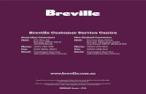 Breville Customer Service Centre - Appliances Online...Breville Customer Service Centre on 1300 139 798 (Australia) or 0800 273 845 (New Zealand) FIRSt USE Initial Start Up • Fill