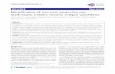 RESEARCH Open Access Identification of two new protective pre- … · 2011. 5. 15. · RESEARCH Open Access Identification of two new protective pre-erythrocytic malaria vaccine antigen