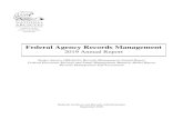 Federal Agency Records Management - National Archives · 2020. 9. 23. · FEDERAL AGENCY RECORDS MANAGEMENT 2019 – INTRODUCTION Page 1 INTRODUCTION The National Archives and Records
