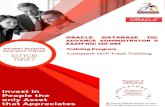 ORACLE 12cAdvance Administrator Training ORACLE DATABASE ... · Oracle Certification Information (OCP - DBA) Exam Number: 1Z0-063 Associated Certifications: Oracle Database 12c DBA