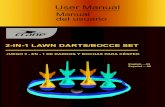Lawn Dart Set with Lawn Dart Bocce (52804) 2018 (02 05 2018...2 a 4 jugadores, 2 para juegos individuales o 4 para juegos por parejas Instrucciones del juego Instrucciones del juego