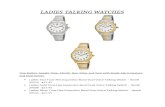 Organizations for the Blind and Visually Impaired | Braille ... · Web viewLadies Gold Tone Dual Voice Talking Pendant Watch – Item# 29689 - $50.95 Speaks Time, Set One Alarm, Turn