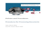 Procedures for Processing Documents - BSA · Stage 3 - Peer review (12) Doc reviewed by PGG plus 2-3 external reviewers; authors respond; may require several iterations. PGG approval