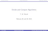 Divide and Conquer Algorithms - Virginia Tech...Counting InversionsInteger MultiplicationClosest Pair of Points Divide and Conquer Algorithms I Study three divide and conquer algorithms: