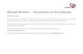 Ahmadi Muslims Perceptions of the Caliphate · 2020. 5. 1. · Ahmadi Muslims – Perceptions of the Caliphate METHODOLOGY NOTE ComRes interviewed 2,012 British adults online between