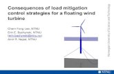 Consequences of load mitigation control strategies for a floating … · 2020. 1. 22. · 3P. tower. 14 Tower top side-side force tower. wave. 1P. pitch. 15 Bearing INPB axial. radial.