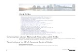IPv4ACLs - CiscoIPv4ACLs •InformationaboutNetworkSecuritywithACLs,onpage1 •RestrictionsforConfiguringIPv4AccessControlLists,onpage1 •UnderstandingNetworkSecuritywithACLs ...