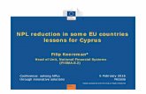 NPL reduction in some EU countries lessons for Cyprus - CCCI · 2016. 2. 10. · Dec 2009 Nov 2012 Nov 2014 Securitisation NPL, bn EUR 138.1 203.4 6.7 337 27.4 (Dec 2014) (June 2015)