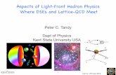 Aspects of Light-Front Hadron Physics Where DSEs and Lattice … · 2015. 7. 24. · •Parton Distribution Amplitudes (pion, kaon). Close contact with lattice-QCD moments. Applications