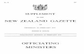 TO THE NEW ZEALAND GAZETTE · 2019. 6. 28. · 408 THE NEW ZEALAND GAZETTE No. 20 Officiating Ministers for 1972-No. 8 PURSUANT to the Marriage Act 1955, the following list of Officiating