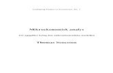 mikroekonomisk analys - DiVA portal243751/FULLTEXT01.pdf · 2010. 12. 6. · Thomas Sonesson Mikroekonomisk analys iii Innehållsförteckning sid Uppgifter 1 1. Matematisk introduktion