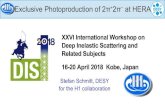 Exclusive Photoproduction of 2π 2π at HERAsschmitt/talks/dis2018fourPi.pdfDIS conference, April 2018 S.Schmitt, 2π+2π− photoproduction 6 Vector meson photoproduction wrt W Data