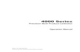 4000 Series Operation Manual - Transmille Calibration · 2018. 5. 14. · 4000 series operation manual transmille ltd. page 2 important notice this calibrator will require an unlock
