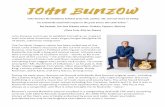 John Bunzow · 2019. 6. 12. · (Steve Earle, Billy Joe Shaver) John Bunzow continues to establish himself as an inspired and innovative American roots singer/songwriter/guitarist
