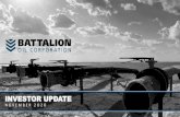 INVESTOR UPDATE - Battalion Oil€¦ · INVESTOR UPDATE. Disclaimer: Forward Looking Statements This presentation contains forward-looking statements that are intended to be covered