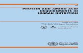 PROTEIN AND AMINO ACID REQUIREMENTS IN · 2019. 5. 23. · agency of the United Nations serving as the directing and coordinating authority for international health matters and public