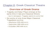 Chapter 6: Greek Classical Theatre · 2006. 9. 28. · Chapter 6: Greek Classical Theatre Overview of Greek Drama • the earliest known type of comic drama is the Satyr Play •