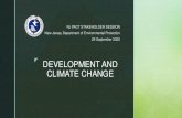 DEVELOPMENT AND CLIMATE CHANGE · 2020. 9. 29. · Impacts of Climate Changez NJDEP’s Scientific Report on Climate Change is consistent in stating the negative economic impacts