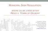 WHERE DO WE STAND AFTER REED V. TOWN OF GILBERTcityhallessentials.com/wp...Sign-Law-Lubbock-2019.pdfMUNICIPAL SIGN REGULATION: WHERE DO WE STAND AFTER REED V.TOWN OF GILBERT Christopher