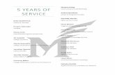 5 YEARS OF SERVICE · 2020. 10. 2. · 5 Years of Service Michael King . School of Business . Kasey Kinnard . Schar School of Policy and Government . Kaitlyn Kinney . University Libraries