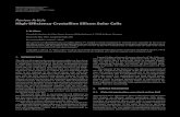 High-Efficiency Crystalline Silicon Solar CellsPERC (Random pyramids, passivated emitter, and rear cell) [6] 95.0 200 Bor-BSF (boron-diﬀused back surface ﬁeld) 71 430 Screen-printed