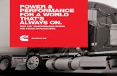 POWER & PERFORMANCE FOR A WORLD THAT S ALWAYS N. · The Cummins ISX15 has been the best-selling engine in its category for years. Today, when customers purchase the X15, they not