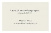 Laws of in law languages - Max Planck Society...Journal of Ethiopian Studies 25: 1‐14. South Africa: Dowling, Teresa. 1988. ... The Austronesian languages of Asia and Madagascar,