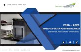 Malaysia Water Purifiers Market to Reach USD653.10 Million By 2026