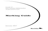 Pre-Calculus Marking Guide January 2017mrmsumner.weebly.com/uploads/1/2/9/1/12915036/2017_jan_marki… · Appendix B provides examples of such irregularities as well as procedures