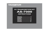 PC TRANSCRIPTION KIT AS-7000 - Olympus · EN Minimum requirement / Using Online Help Minimum requirement DSS Player software (Macintosh) Operating System:. Mac.OS.X.10.4.11.-.10.7