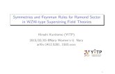 Symmetries and Feynman Rules for Ramond Sector in WZW-type … · 2015. 3. 10. · Symmetries and Feynman Rules for Ramond Sector in WZW-type Superstring Field Theories Hiroshi Kunitomo