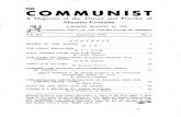THE 'COMMUNISTTHE COMMUNIST A Magazine of the Theory and Practice of Marxism-Leninism ~ PUBLUHED MONTHLY BY THE ~ COMMUNIST PARTY OF THE UNITED STATES OF AMERICA Vol. XV. FEBRUARY,