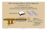 2 Timothy 3:16‐17 all Scripture the man · 2020. 10. 1. · that the man of God many be adequate, equipped for every good work.” 2 Timothy 3:16‐17 the man of God all Scripture